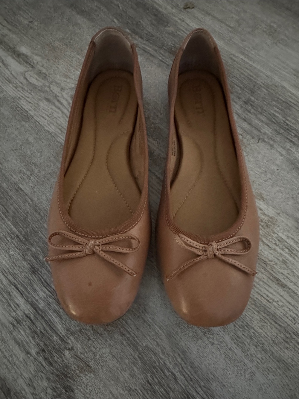 Born Brin  Women's Tan/almond Ballet Flats Size 7.5 - Picture 2 of 8